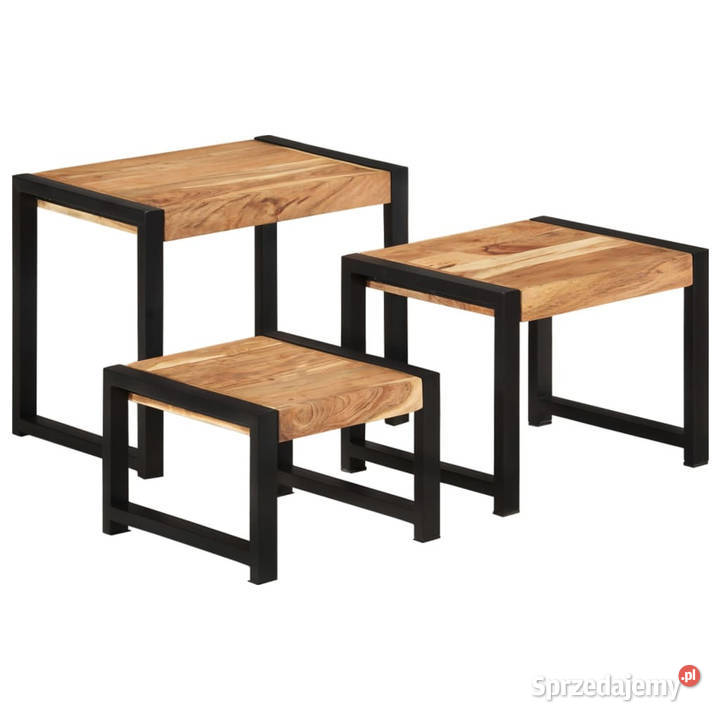 Stoliki wsuwane pod siebie 3 lite drewno
