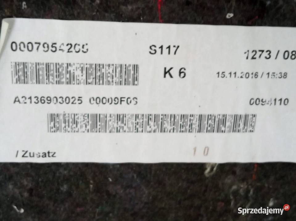 TAPICERKA BOCZEK BAGAŻNIKA PRAWY LEWY TYŁ KPL Tapicerki samochodowe