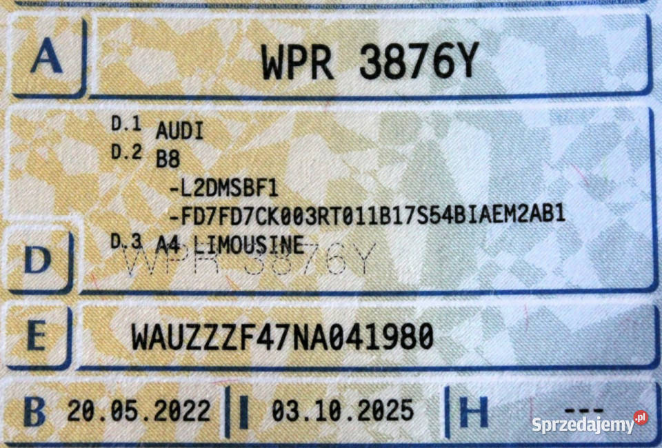 Audi A4 Limousine 35TFSI 150 SalonPL Automat Rok produkcji 2022 Sokołów sprzedam