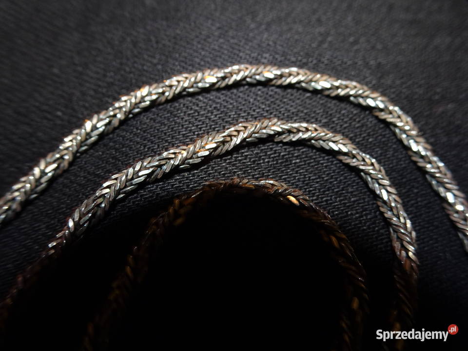 łańcuszek srebrny oksydowany 48 Warszawa sprzedam