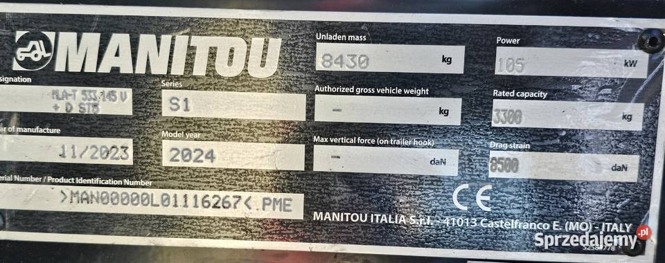 MANITOU MLA 533 145V 2024 FABRYCZNIE NOWA podlaskie Białystok