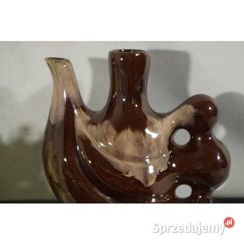 Ceramiczny zestaw karafka i 6 kieliszków vintage sprzedam
