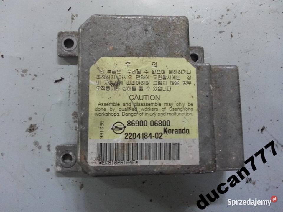 sensor air bag 8690006800 ssang yong korando 29 terenowe Jelcz-Laskowice sprzedam