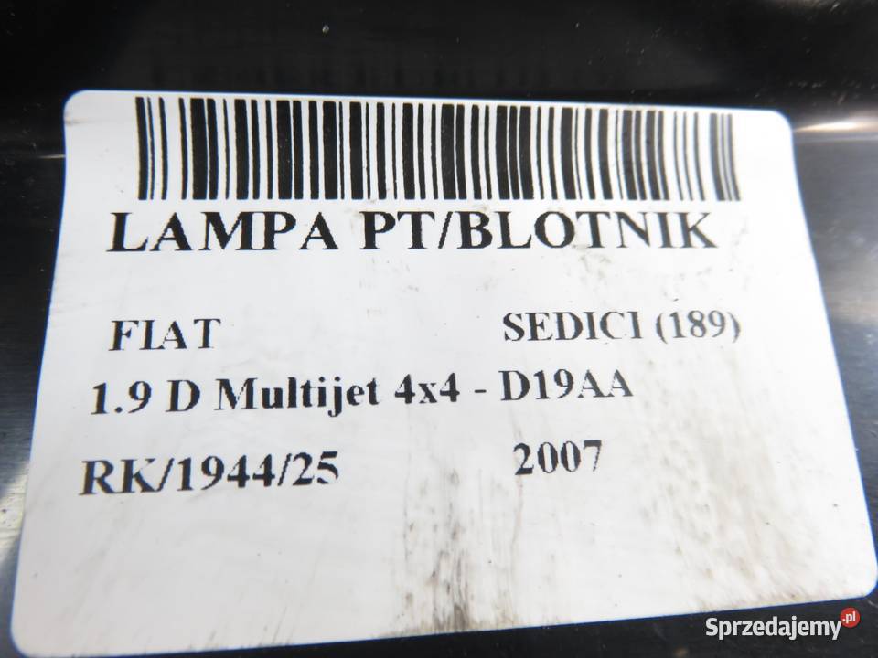 LAMPA PRAWA TYLNA FIAT SEDICI 189 sprzedam