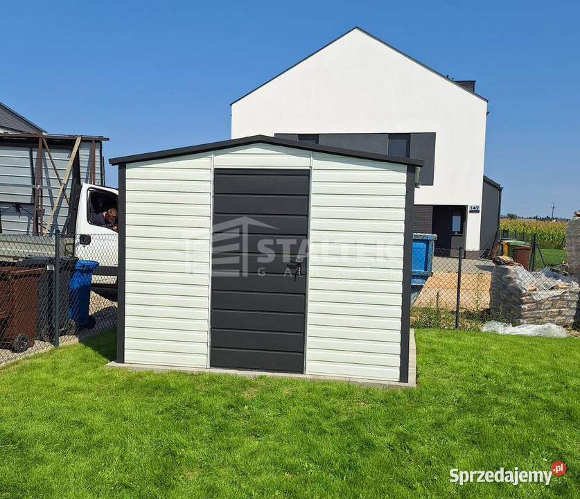 Schowek Domek ogrodowy 3x3m drzwi antracyt biały Elbląg
