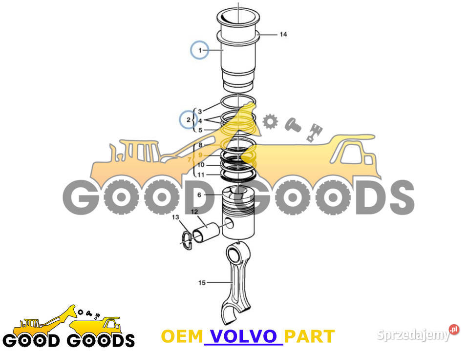VOLVO TULEJA CYLINDRA TD122 TWD1210 478140 mazowieckie Władysławów