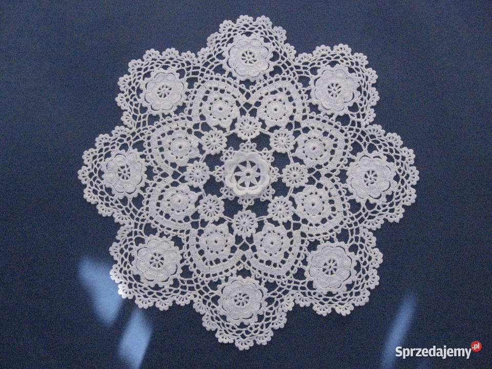 serwetka szydełkowa biały Serwety i serwetki Ostrów Wielkopolski sprzedam