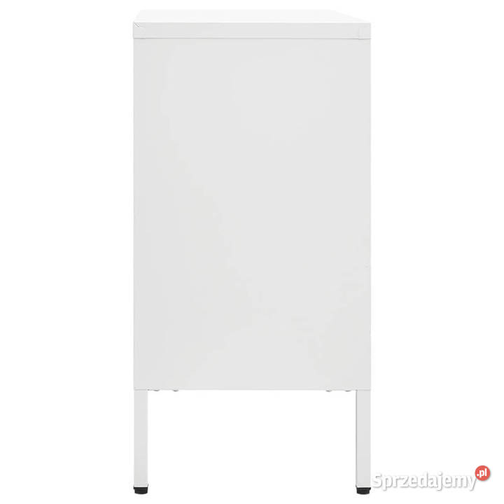 Komoda biała 105x35x70 stal i szkło hartowane mazowieckie