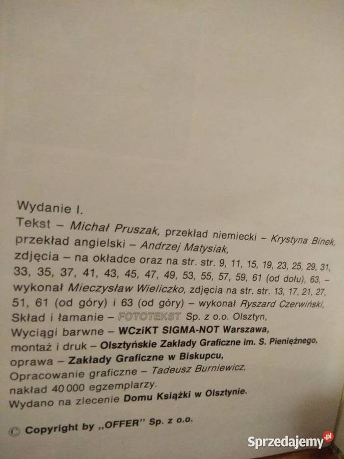 Pierwsze wydanie książki Olsztyn niemiecki Warszawa