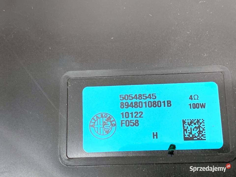 SUBWOOFER ALFA STELVIO 50548544 SUV GŁOŚNIK