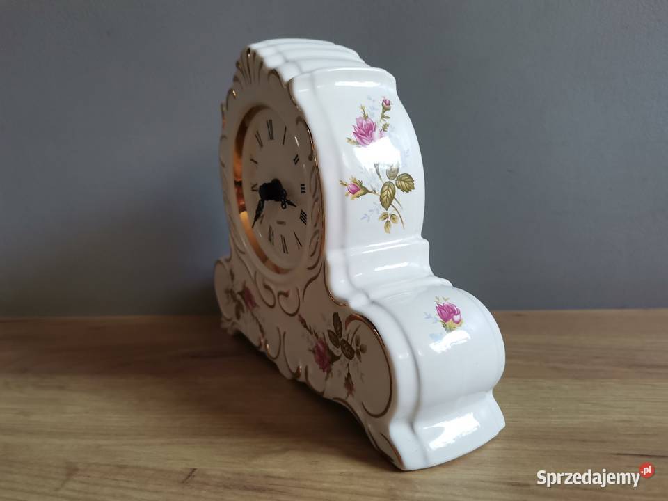 Stary zegar ceramika porcelana Chodzież fason Antyki, Sztuka, Kolekcje