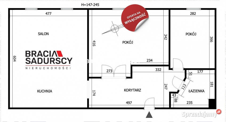 Mieszkanie 82m2 3 pokojowe Kraków