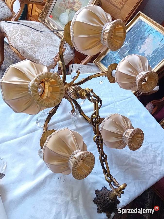 Żyrandol mosiężny sprzedam