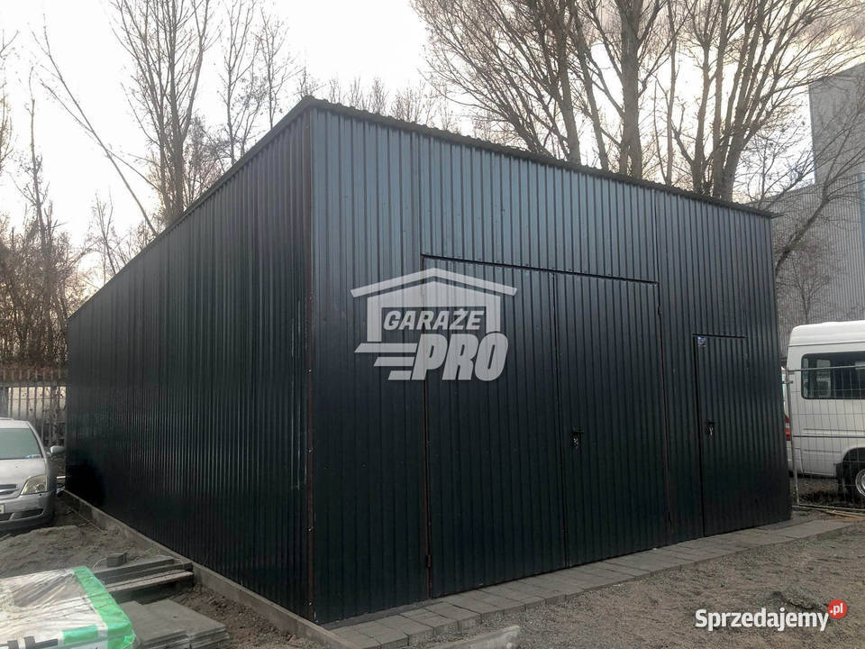 Hala Garaz blaszany 6x7 Brama dwuskrzydłowa śląskie