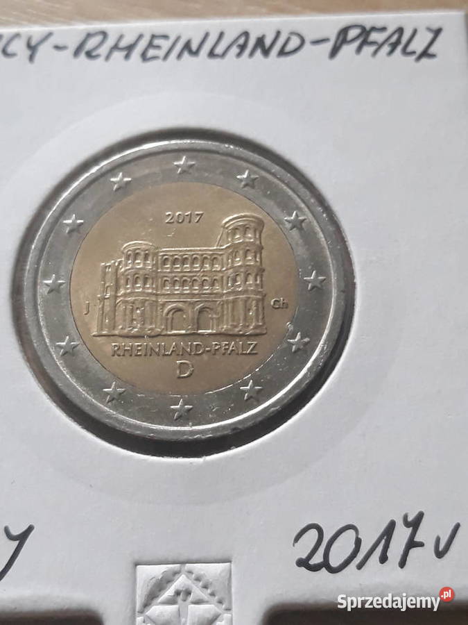 2 Euro Rheinland Pfalz Niemcy 2017 r men A i J Numizmatyka wielkopolskie Konin
