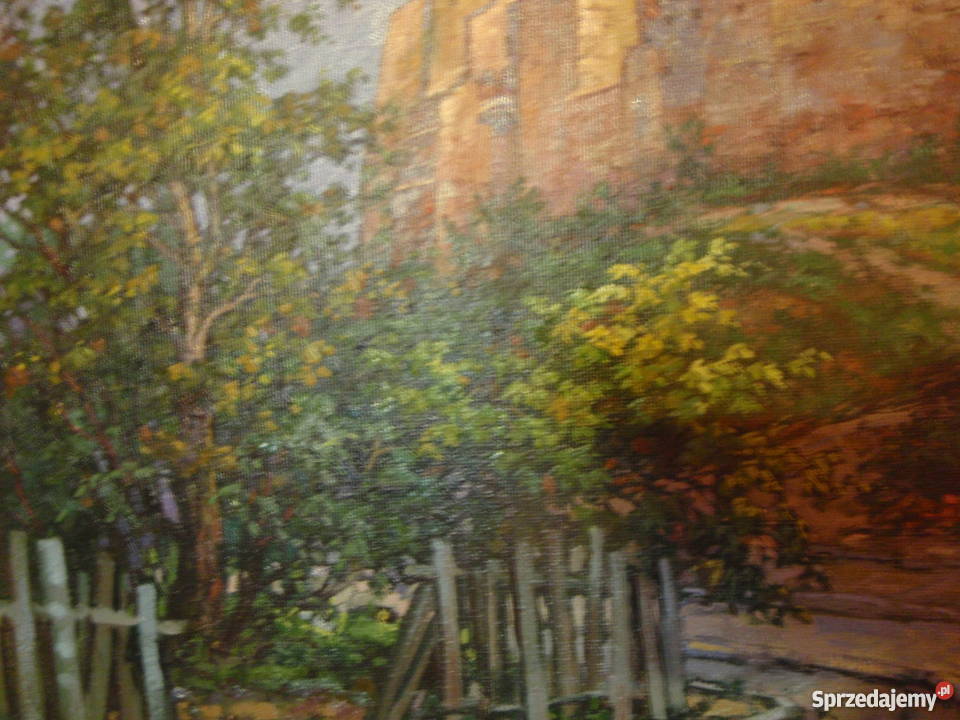 Sygnowany Obraz olejny ZAMEK W ŁUCKU KRESY WOŁYŃ dolnośląskie Wrocław