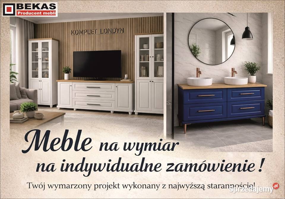 Komoda LONDYN Biała Loftowa Blat Orzech Wenge Białystok sprzedam