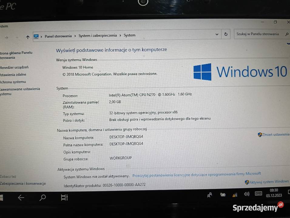 Laptop Asus Eee uzywany Drążdżewo Nowe