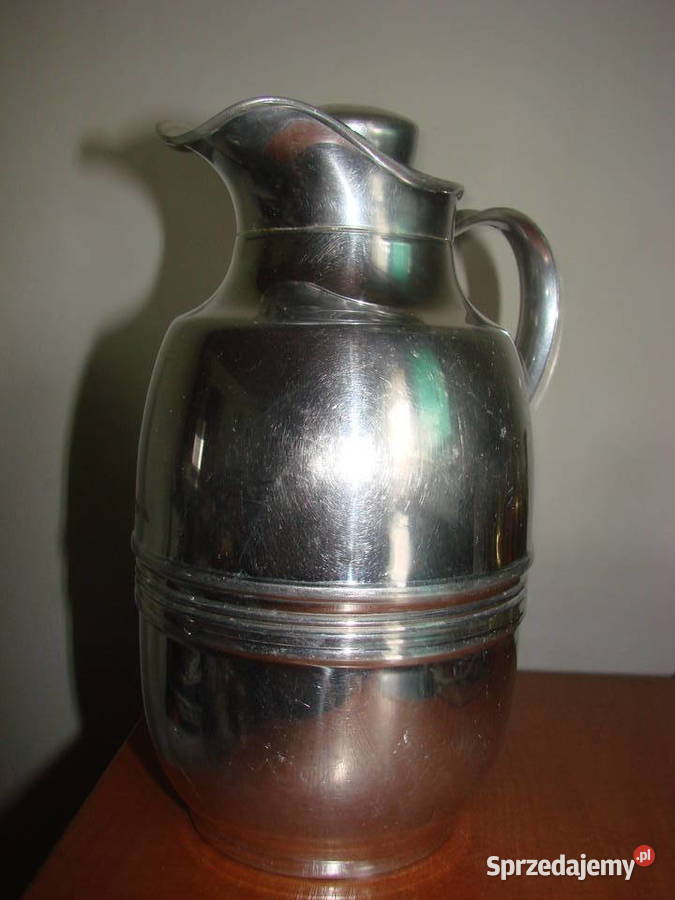 niemiecki aluminiowy dzbanek termiczny PRL Pruszcz Gdański