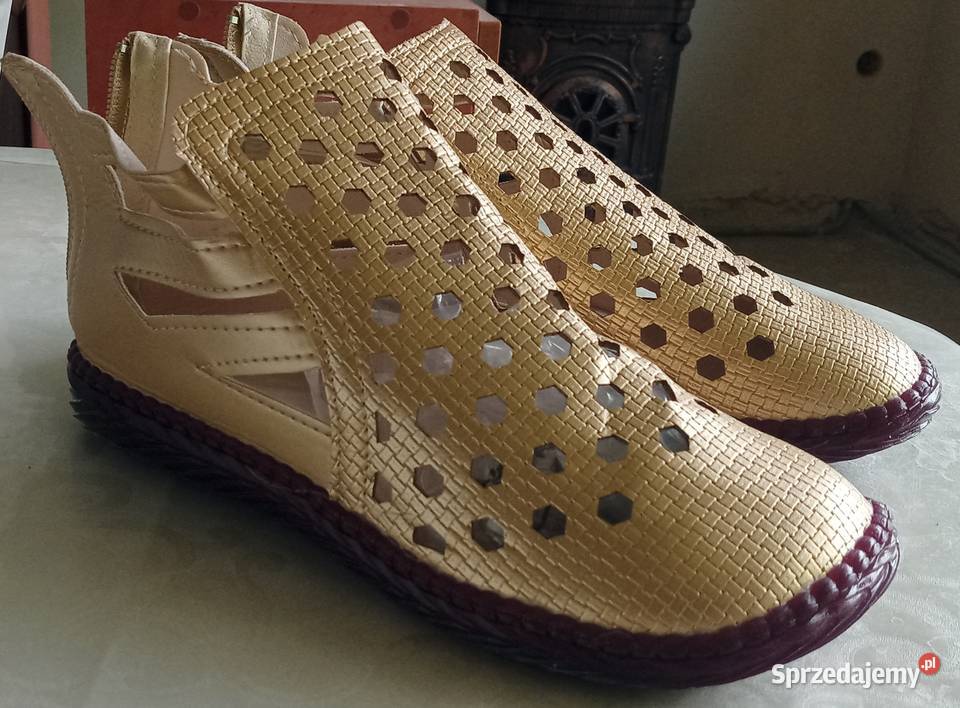 Złote Buty LUX Rozmiar 40 Nie Noszone NOWE z Gliwice