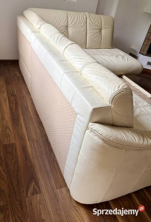 Skórzana narożna sofa z funkcją spania dolnośląskie Dobrzykowice sprzedam