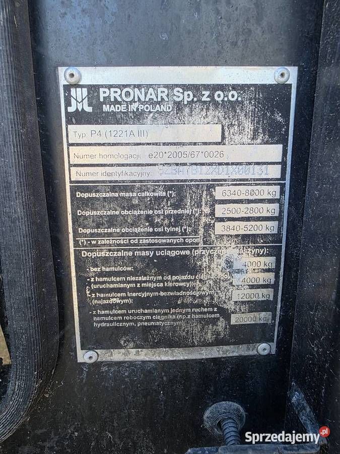 Pronar 1221 A3 1270h Pronar Legnica