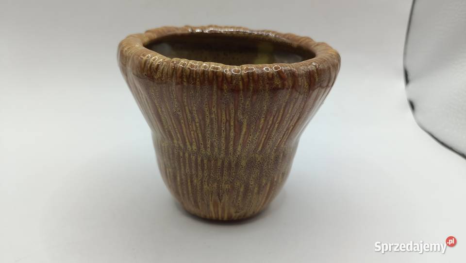 Pojemnik osłonka ceramika szkliwiona wysoka Doniczki i osłonki Zamość sprzedam