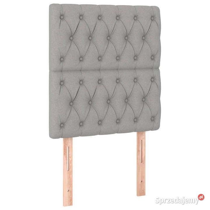 Zagłówki do łóżka 2 jasnoszary 80x7x7888 tkanina