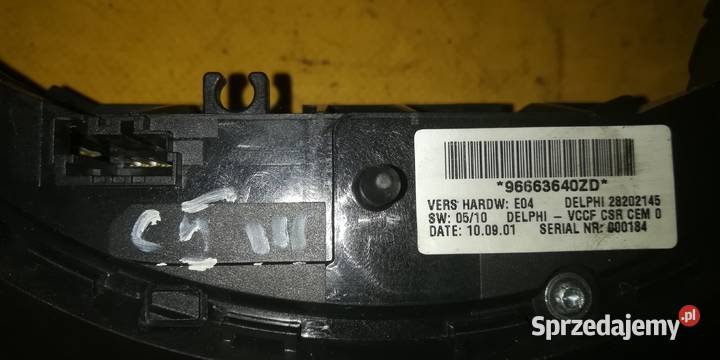 przełączniki w kierownicy 96663640ZD Citroen C5 Części samochodowe łódzkie Piotrków Trybunalski