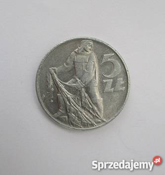 5 moneta Rybak PRL 1974 łódzkie Łódź