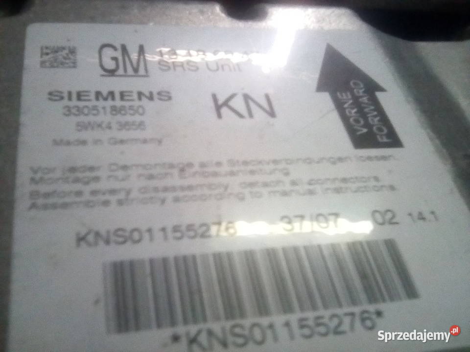 Opel Vectra C sterownik airbag Hrubieszów