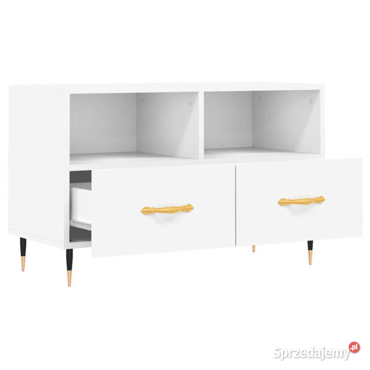 Szafka pod TV biała 80x36x50 materiał Warszawa