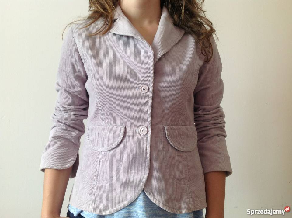 Żakiet sztruksowy wrzosowy Rozmiar 36(S) Marynarki i żakiety Częstochowa