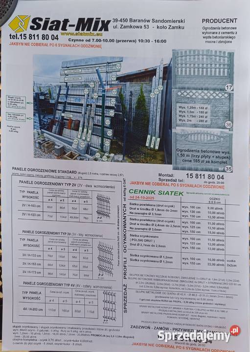 Rura słupek ocynk II gatunek fi 60 dł 2 m Baranów Sandomierski