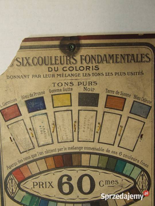 Stara Reklama Kolory Bourgeois Aine Paris Antykwariat sprzedam