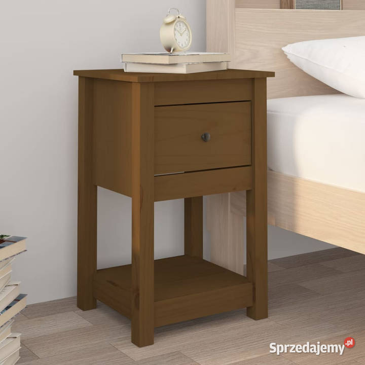 Szafka nocna miodowy brąz 40x35x615 lite drewno Warszawa