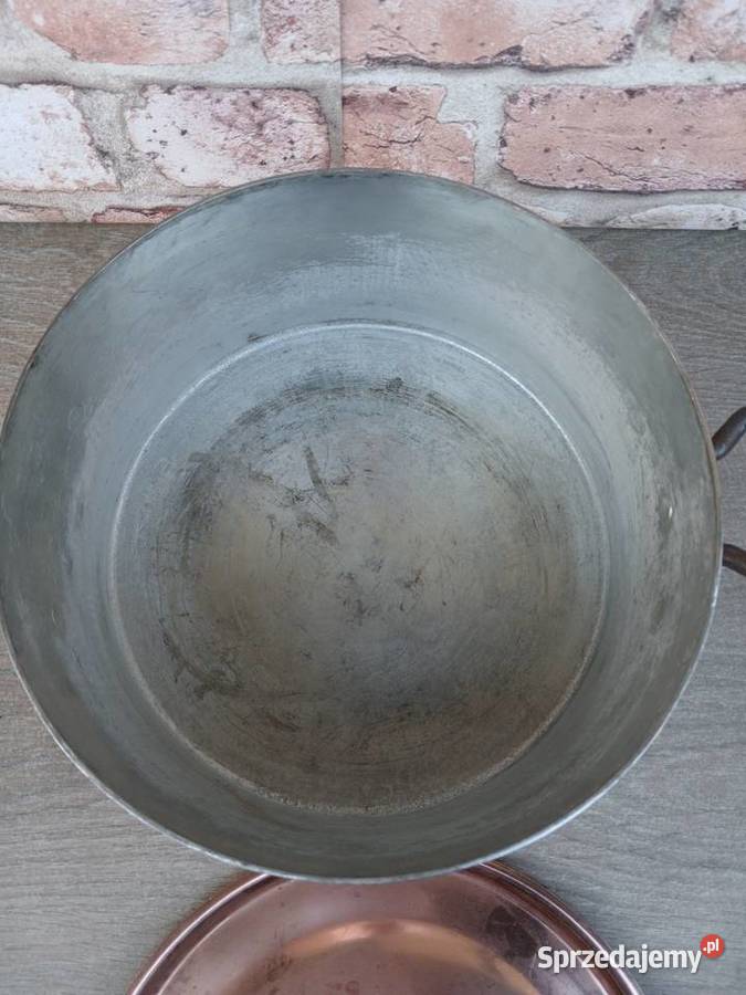 Miedziany garnek z pokrywką poj 4 litry