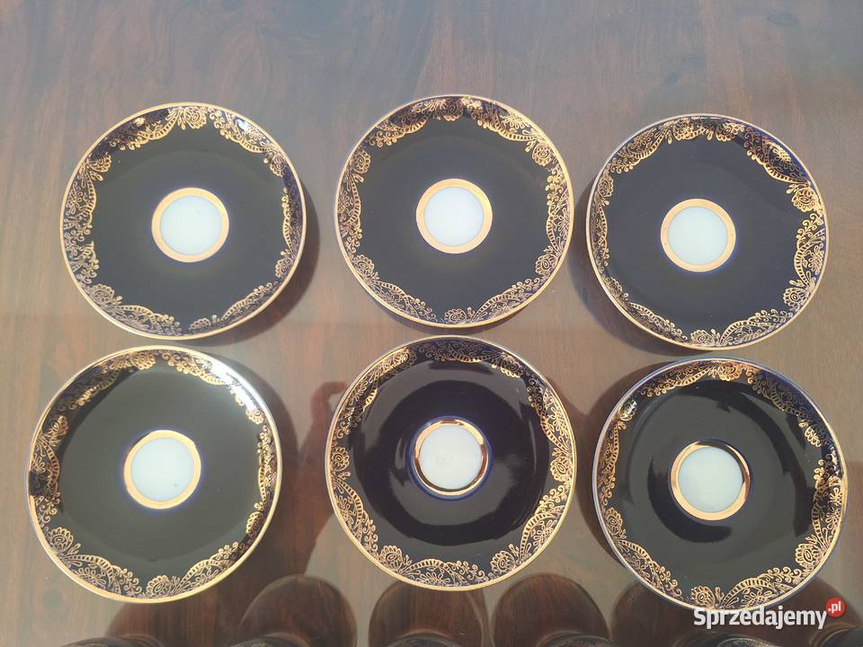 Łomonosow Filiżanka Duo Kobalt Złocenia o ZSRR 6 Gdańsk