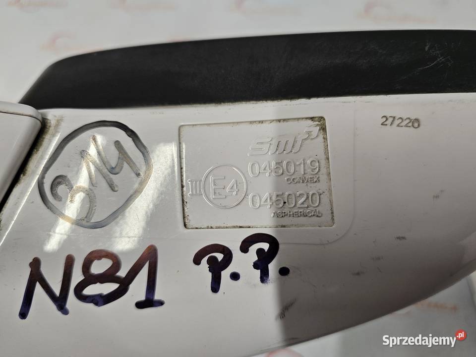 MOKKA A 18r Lusterko prawe 7pin białe anglik Kielce