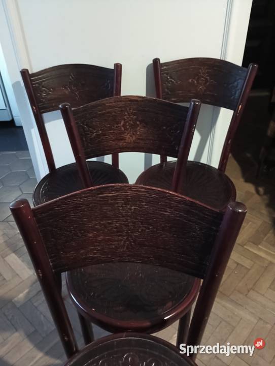 Kolekcjonerskie stare krzesła gięte komplet Fotele i krzesła obrotowe Dom i Ogród mazowieckie Warszawa