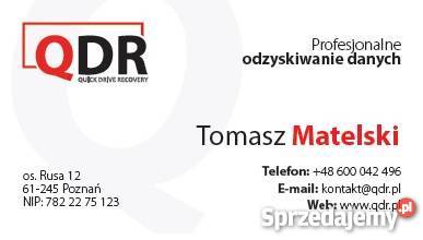 QDR Odzyskiwanie danych sprzedam