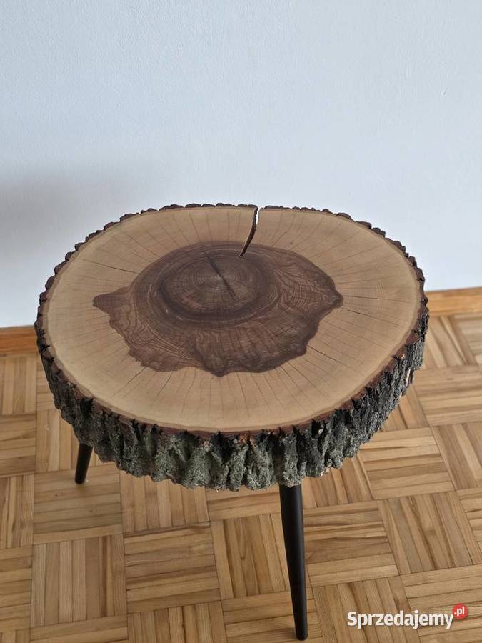 Stoliki z plastra drewna jesion ponad 100 letni 50cm opolskie