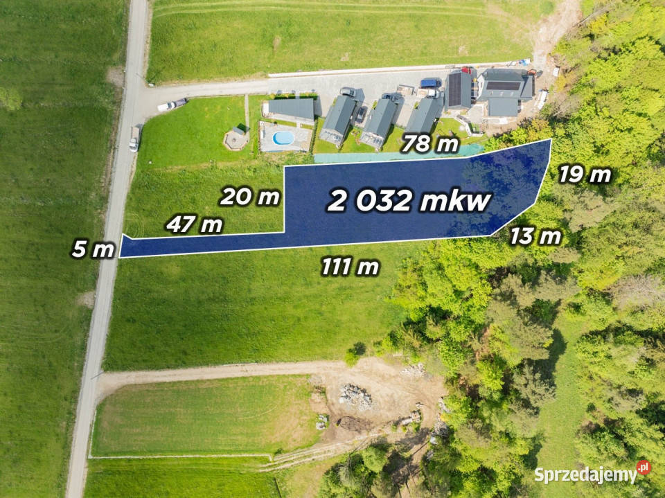 Działka budowlana 2032m2 RABKAZDRÓJ Słone Rabka-Zdrój