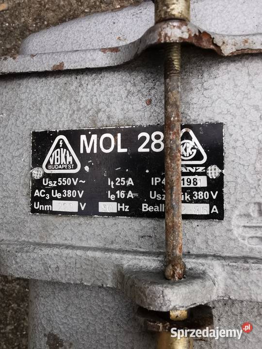 Wyłącznik łącznik stycznik olejowy MOL 28 380V Ostrów Mazowiecka