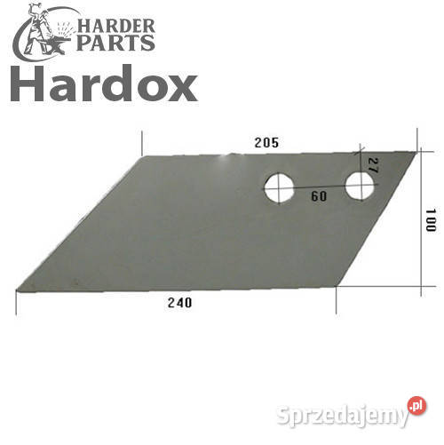 Dłuto 100hektarów HARDOX 702120P części do pługa nieuszkodzony Suwałki