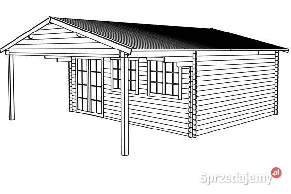 Drewniany domek dom letniskowy Helena 27m2 Parzymiechy