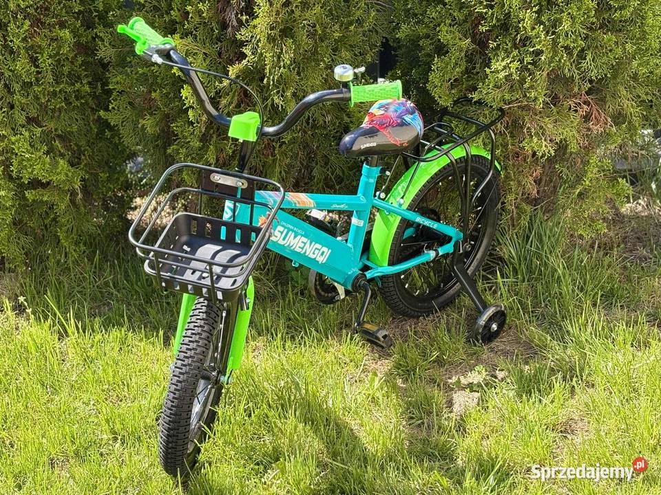 Rowerek 16 sumenqui srebrny czerwony turkusowy zachodniopomorskie Szczecin