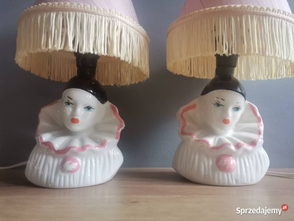 Stara figurka lampa lampka Pierrot Arlekin 2 Siemianowice Śląskie