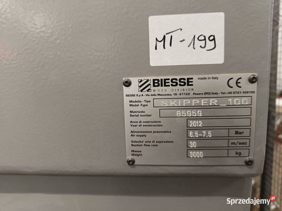 Dwustronne centrum obróbcze CNC BIESSE SKIPPER łódzkie