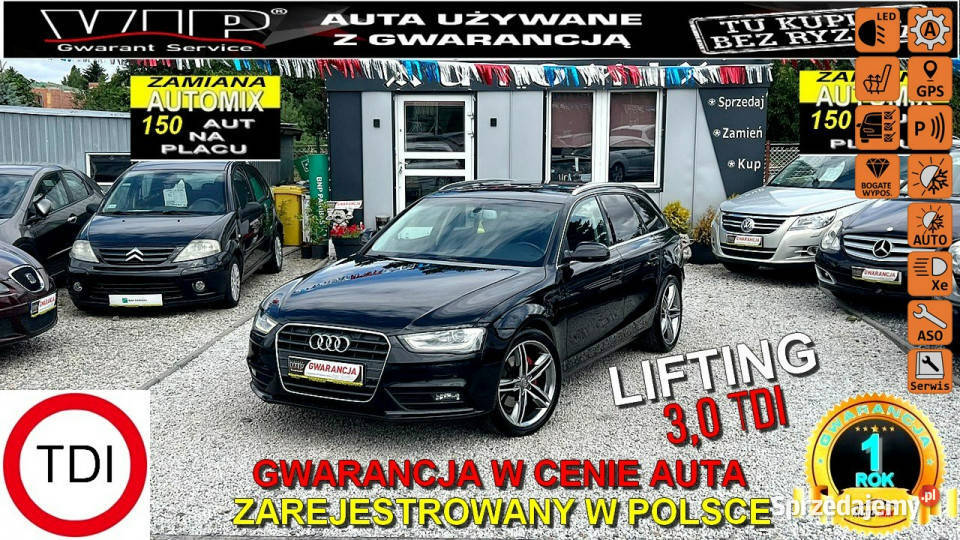 Audi A4 LIFT 30 TDI Duża Navi Ledy Skóra SLINE A4 Świdnica